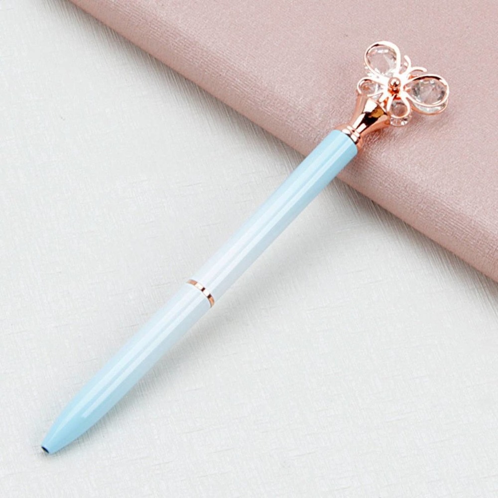 Blue‎ Ombre Crystal Butterfly Topped Ballpoint Pen~~NWOT
